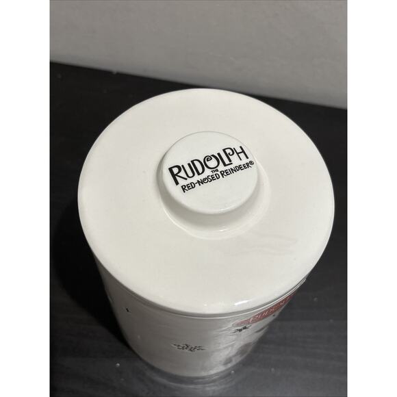 Rudolph the Red-Nosed Reindeer Ceramic Christmas Canister Cookie Jar Zrike Brand - Picture 6 of 11